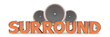 Three Speakers - SURROUND in Orange Three Speakers - SURROUND in Orange