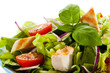 Vegetable salad with roasted chcicken meat