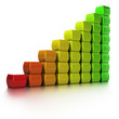 croissance barchart sur fond blanc croissance barchart sur fond blanc