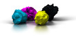 CMJN ou CMYK cyan, magenta jaune noir couleurs d'imprimerie