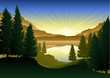 Landschaft mit See