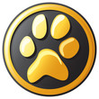 paw print button (icon) paw print button (icon)