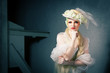 Retro styled fashion portrait.