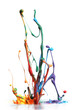Colorful paint splashing isolated on white Colorful paint splashing isolated on white