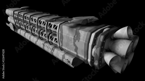 Illustration: military space station military space station