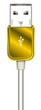 gold Usb set isolated on white background