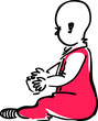 Sitting baby