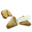 2 Glückskekse mit Papier