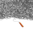 Simple pencil. Creativity theme background with copy-space