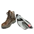 Wanderschuh und Schwimmflosse Wanderschuh und Schwimmflosse