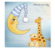 welcome baby greetings card