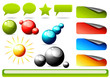 icons stikers and balls