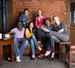 Young friends in café