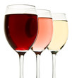 three wine glasses three wine glasses