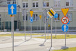A lot of road signs.