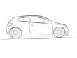 Vector: Cartoon silhouette of a car Cartoon silhouette of a car