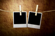 Two Instant Photos on a grunge background