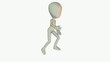 Bonhomme blanc qui coure