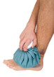 Icing a sprained ankle