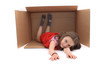 girl in the paper box