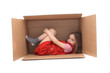 girl in the paper box