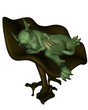Toon Baby Dragon on a Toadstool