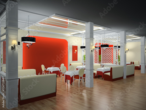 Restaurant Interior on Restaurant Interior 3d    Mikhail Kalakutskiy  32673254   See
