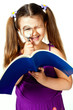 little girl with a magnifying glass little girl with a magnifying glass