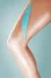Women legs with shower gel, care of a skin Women legs with shower gel, care of a skin