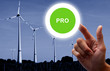 Foto: Hand klickt einen Schalter an - Pro Windkraft Hand klickt einen Schalter an - Pro Windkraft