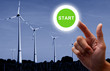 Foto: Hand klickt einen Schalter an - Energiewende Hand klickt einen Schalter an - Energiewende