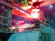 Photo: Metallurgical plant, industrial production process Metallurgical plant, industrial production process