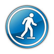 Glossy Button "Snowshoeing"