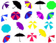 collection of umbrellas - vector collection of umbrellas - vector