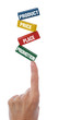 Photo: Hand with Blocks Showing Marketing Strategy Hand with Blocks Showing Marketing Strategy