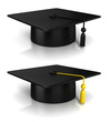 Graduation Cap 3d rendering - two variations
