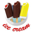 ice cream emblem - 3d illustration