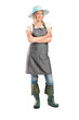 Female manual worker posing