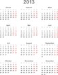 Kalender 2013, deutsch, Vektor