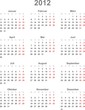Kalender 2012, deutsch, Vektor