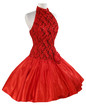 Vintage Red Sequin Dress with clipping path