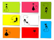Set of funny cats, 10 cards with place for your text