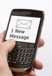 Photo: Mobile phone - 1 new message, sms Mobile phone - 1 new message, sms