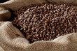 Coffee beans in sack