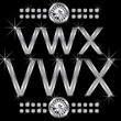 thin metal diamond letters and numbers big and small
