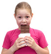 The girl with a chocolate