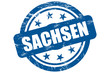 Sternen Stempel blau SACHSEN