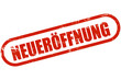 Grunge Stempel rot NEUERÖFFNUNG