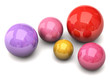 Colorful balls on white background