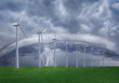 Wind farm at shtorm.